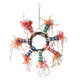 ROYALEAD Pet Chew Toy Natural Branch Colorful Paper Cockatiel Cockatoo Teeth Grinding Perfect for Cages Birds