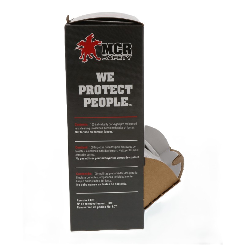 MCR Safety LCT Anti-Fog Anti-Static Lens Cleaning Towelette - 100