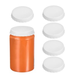 MECCANIXITY 6 Pcs Silicone Can Covers Airtight Seal Reusable Wine Corks White Rubber Bottle for Parties Home Kitchen Accessory Beverage Storage