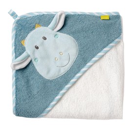Fehn 397086 BabyLove Hooded Bath Towel – Cotton Bath Poncho with Cute Sheep for Babies and Toddlers from 0 Months – Dimensions: 80 x 80 cm Dragon 80x80 cm dragon