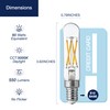 FLSNT 5000K Daylight Candelabra LED Bulbs 60W Equivalent, Dimmable T6/T25