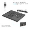 E-SDS Waterproof Industrial Keyboard with Touchpad Wired Compact Portable, Black