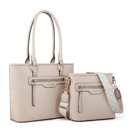 Montana West 2Pcs Handbags Sets for Women Large Tote Bags Cute Crossbody Purses - Color: Coffee