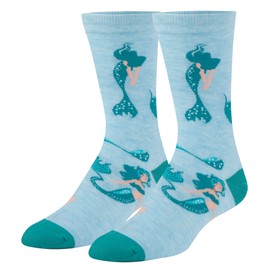Crazy Socks, Womens, Animals, Mermaid, Crew Socks, Novelty Silly Fun Cute