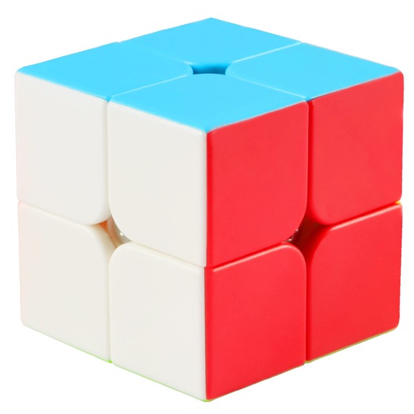 Cooja Speed Magic Cube 2x2, Puzzle Magique Cube de Vitesse 2x2x2 sans Autocollant, Durable Lisse Rapide Facile à Tourner Jouets pour Garçons Filles