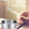 Stainless Steel Ashtray, Pack of 6 Tabletop Ashtray, 8 cm