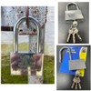 Heavy Duty Security Padlock with 4 Keys,9.8mm Thick Long Shackle
