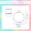 sourcing map 18 Pcs Open Bezel, Round Resin Bezels Pendants