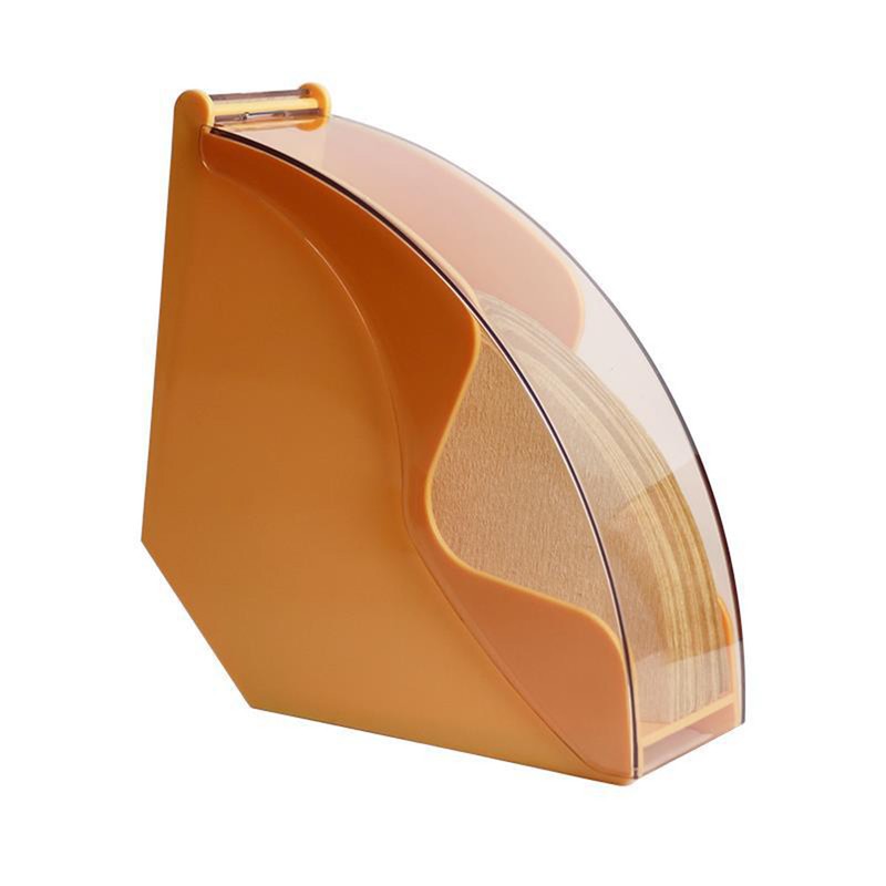 Acrylic Coffee Filter Holder with Lid Fan Shaped Filter Paper