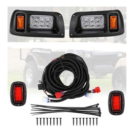 KEMIMOTO DS LED Light Kit Compatible with Club Car DS 1993 Newer Models, Golf Cart Street Legal LED Headlight Tail Light Kit for Gas Electric Models