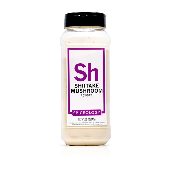 Spiceology - Shiitake Mushroom Powder - Mushroom Powder For Cooking - Dried Ground Shiitake Mushrooms - Umami Seasonings - Spices and Seasonings - 12 oz