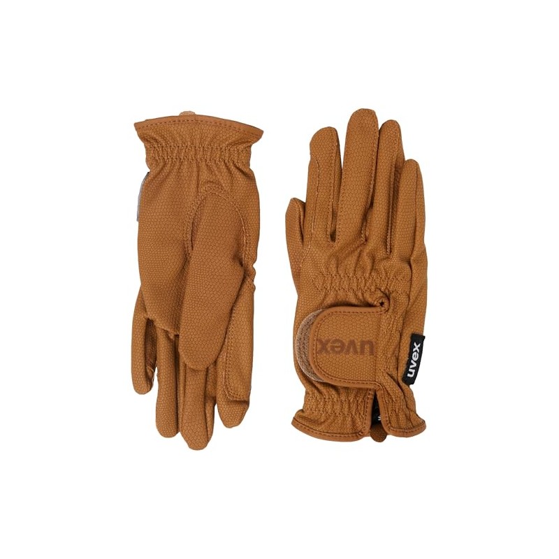 uvex Sportstyle Adult Elastic Touch Screen Compatible Riding Gloves, Caramel,