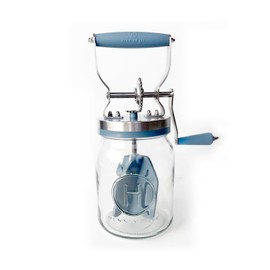 Henning Lee Manual Glass Butter Churner with Jar, 32 ounce