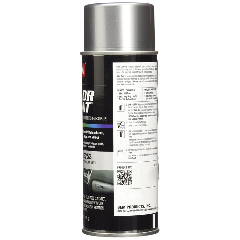 SEM 15253 Titanium Metallic Color Coat - 12 oz.