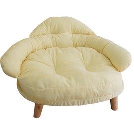 Dog Kitten Couch with Soft Removable Cushion, Portable Soft Couch Sofa, Luxury Plush Sofa Stool Bed, Elevated Nordic Pet Stool Chair, Pet Chair Bed, Relief and Improved Sleep (Yellow)