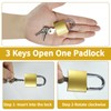 MCSDFN 2 Pack Keyed Padlocks, Small Locks with 3 Keys