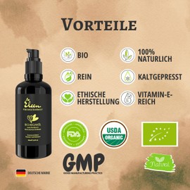 Éleen. Arganöl Bio für Haare, Haut und Gesicht Pflege - 100% Rein, Natürlich und Kaltgepresst aus Marokko - Éleen