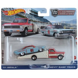 Hot Wheels '61 Impala and '72 Chevy Ramp Truck, Team Transport #54