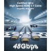 Fiber Optic HDMI 2.1 Cable(16.5ft), High Speed 48Gbps Active Optical