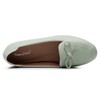 VenusCelia Zapato plano ancho Bowknot para mujer, Turquesa (Pale Turquoise),
