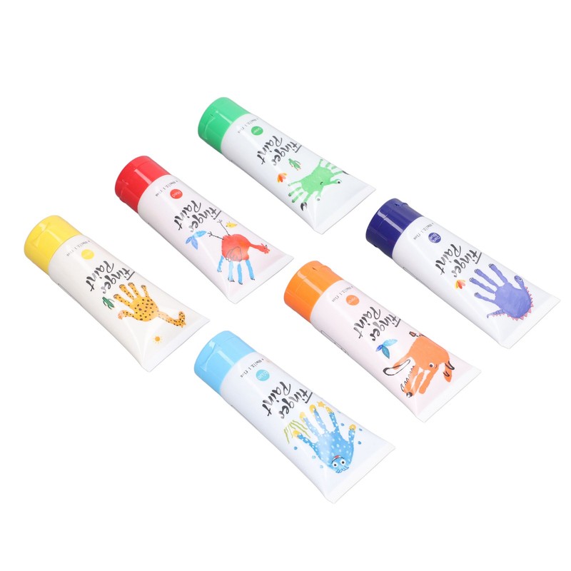 6pcs Finger Paint Safe Washable Eco Friendly Enlightenment Toy Finger