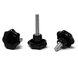 Ganter Standard Elements/Star Grip Screw with External Thread According to DIN 6336 M6 x 20 mm/Duroplast/Threaded Rod Galvanised Steel / Star Diameter 32 mm (Pack of 5, M6 x 20 mm (32))