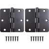Stone Harbor Hardware 3-1/2" Door Hinges, 1/4" Radius Corner, Oil-Rubbed