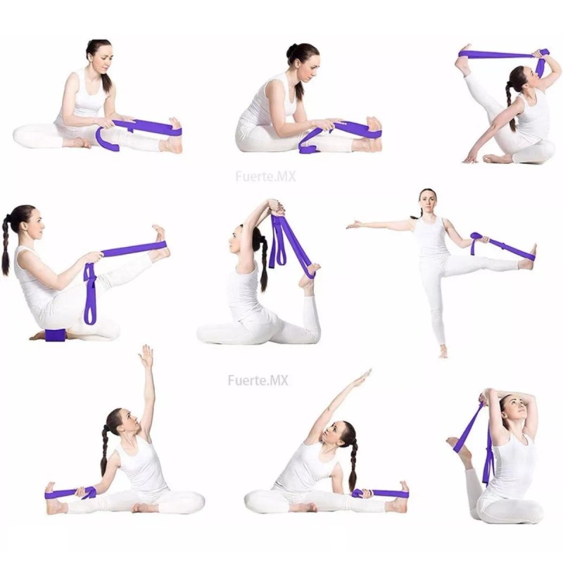 Techno Banda De Yoga Algodón Correa Yoga Cinta Argolla Estiramiento