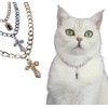 Pet Metal Chain Full Diamond Cross Baroque cat and Dog