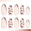 GZMAYUEN Pack of 24 Press on Nails - Leopard Artificial