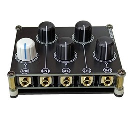 SOLUPEAK mini 4-way audio mixer Stereo 4-in-1-out AUX, Passive 3.5mm line levels control MX41