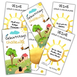 JOCERO Birthday Scratch Cards for Kids, 15 Fun Scratch Off Tasks - Interactive Game with Birthday Tasks & Surprises, Little Guests