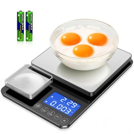 KUAIVO 0.001 oz / 33 lb Dual Platform Kitchen Scale, Digital Food Scale with Two Precision Surfaces, LCD Display, 7 Units, Tare & Accumulation Functions – Perfect for Baking, Sourdough, and Cooking