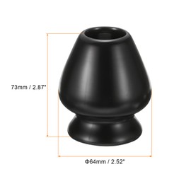 sourcing map Ceramic Chasen Stand 73mm Matcha Whisk Holder Teas Set Whisks Stand Traditional Matcha Tea Chasen Holder Tea Set Accessories for Tea Tasting, Matte Black