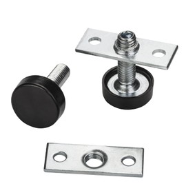 SOTECH Adjustable Feet M8 x 20 mm (Total Length Including Floor Gliders: 25 mm) with Mounting Plate Adjustable Feet Furniture Adjustment Screw Furniture Screw Set of 10