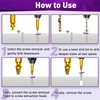 9PCS Gold Titanium-Plated Screw Extractor Set, Hardness is 80 HRC,