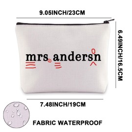 JNIAP English Teacher Makeup Bag English Teacher Gift Grammar Teacher Gift ELA Teacher Zipper Bag, mrs anders mb, Fit