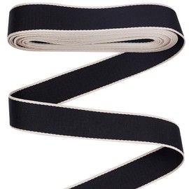 PH PandaHall 9m Black Webbing Straps Nylon Webbing 38mm Wide Heavy Sewing Webbing Striped Ribbons Flat Straps Webbing for DIY Crafts Backpack Luggage Strap Cloth Belt Supplies