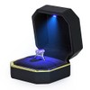(Ring Box, Black) - AVESON Luxury Ring Box, Square Velvet