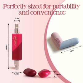 YOCASII 2PCS Perfume Travel Refillable Bottle, 2-In-1 Cologne Travel Bottle, Heart Shaped Double Head Perfume Atomizer for Special Moments & Touch Ups