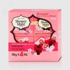 Uptown Glo 샤워메이트비누 100gX4 러블리 로즈 UGL10458227 업타운글로 Shower Mate Soap 100gX4 Lovely Rose UGL10458227 Uptown Glow