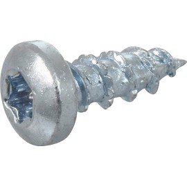 Power Pro Premium One Multi-Material Pan Head Screws, Zinc Plated Steel, Fasten in Wood, Metal, Concrete, Drywall and Plastic, Silver, #8 x ½ inch, Box of 50 Screws