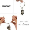 STURME 2" Aluminum D Ring Carabiners Clip D Shape Spring