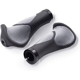 Yakamoz Bike Grips Handbars Comfort Soft Rubber Bicycle Handle Bar Grip with Anti-Slip Locking Ring fits 22.2mm Handlebar for MTB BMX Road Mountain Bike