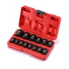 MIXPOWER 14 Pieces 1/2-Inch Drive Shallow Impact Socket Set, 3/8-Inch
