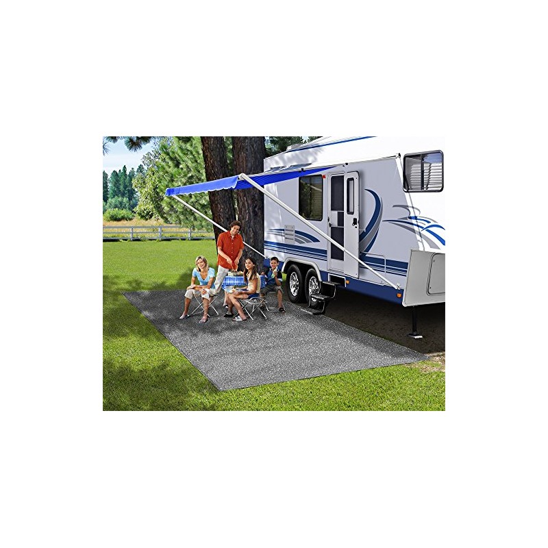 Prest-O-Fit 2-1173 Patio Rug Stone Gray 8 Ft. x 20