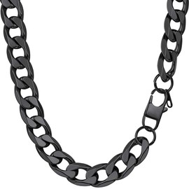 Prosteel Necklace for Men Guys Necklaces Large Statement Black Chunky Necklace Xmas Gift