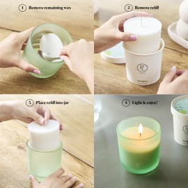 PartyLite Iced Snowberries Scented Candle Refill, Notes of Apple, Cranberry, Peach, Strawberry, Vanilla & Musk,10oz 1-Wick Aromatherapy, Upto 40 Hours of Luxury Fragrance, Sustainable Premium Soy Wax