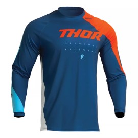 Thor Sector Edge Navy and Orange MX Off-Road Jersey Men's Sizes SM - 4X - Mens, 3XL