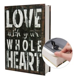 Real Paper Book Safe, Suitable for Jewellery, Money and Cash, Hollow with Hidden Compartment, Key and Combination Lock